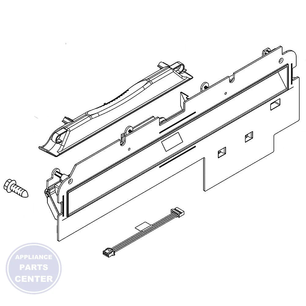 Whirlpool Dishwasher Control Panel W11088845 - Main view showing control buttons for Whirlpool WPL series