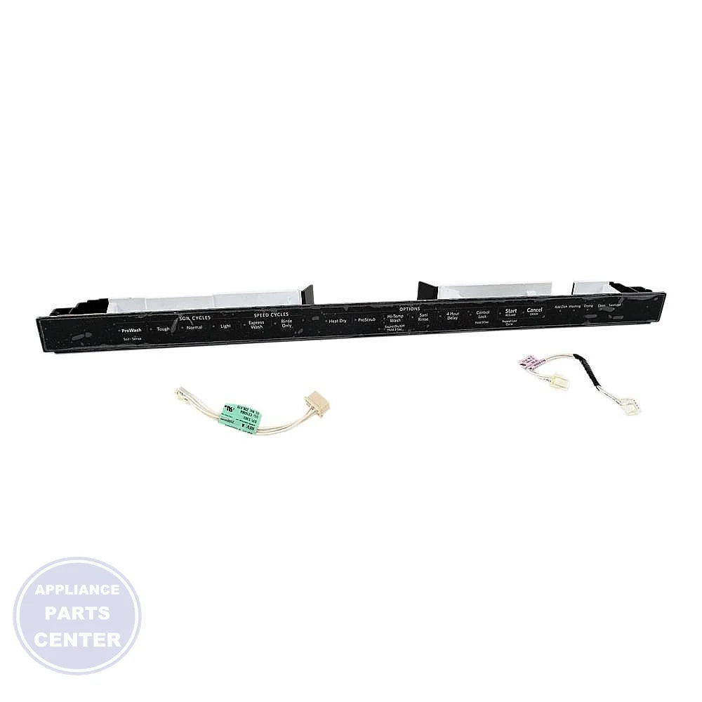 WHIRLPOOL DISHWASHER CONTROL PANEL WPW10537414 - Main view showing sleek design for Whirlpool models