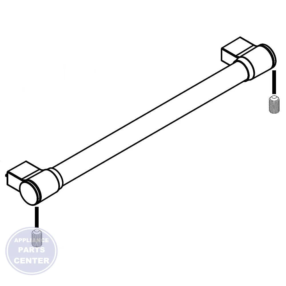 WHIRLPOOL DISHWASHER HANDLE W11094492 - Main view showing ergonomic design for Whirlpool models