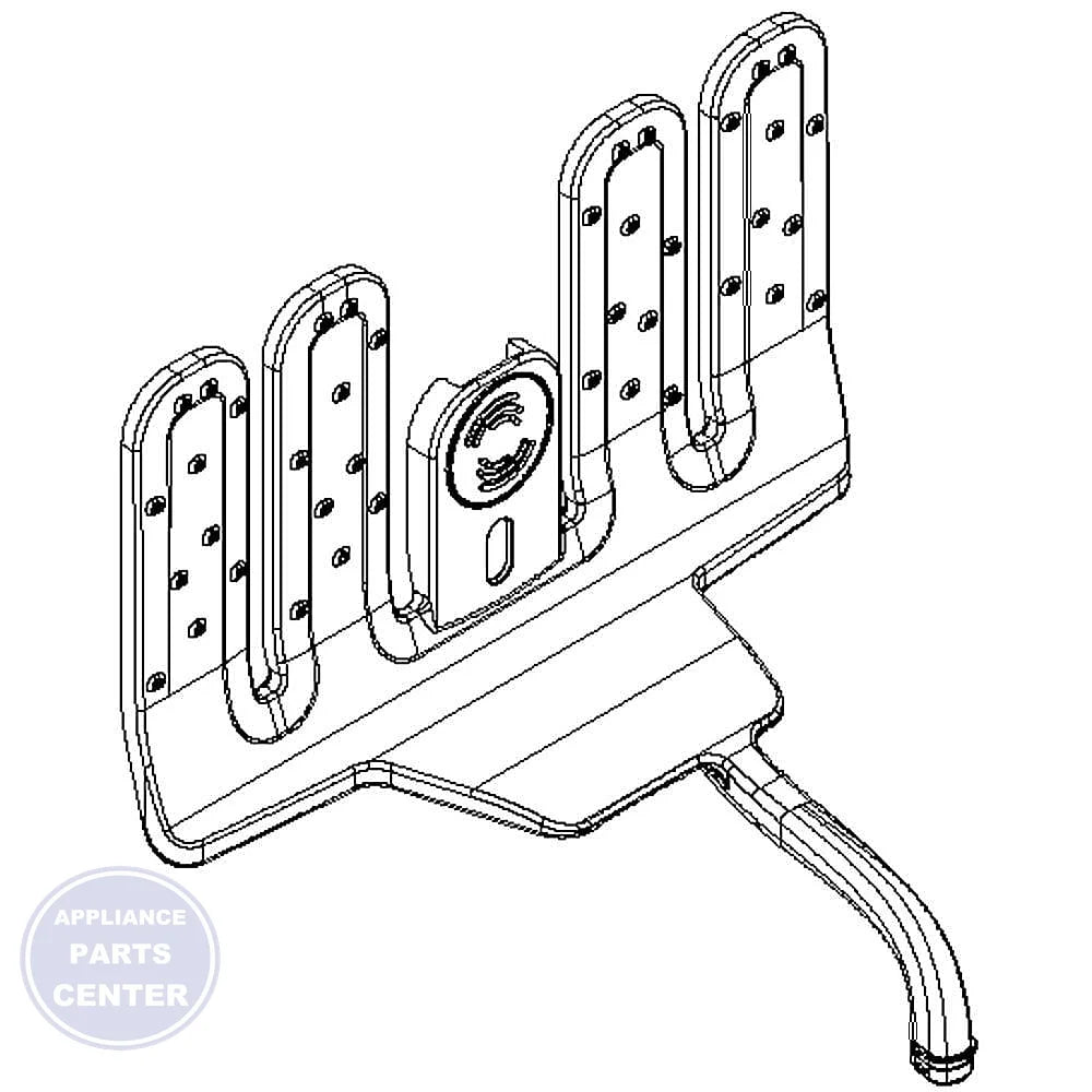 Whirlpool DISHWASHER MANIFOLD W10769518 - Main view showing water distribution for WPL Series XYZ