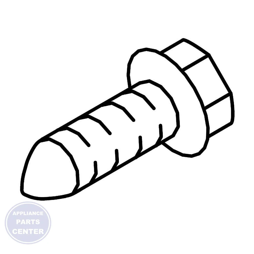 WHIRLPOOL DISHWASHER SCREW 3400217 - Main view showing secure fit for Whirlpool WPL-1234