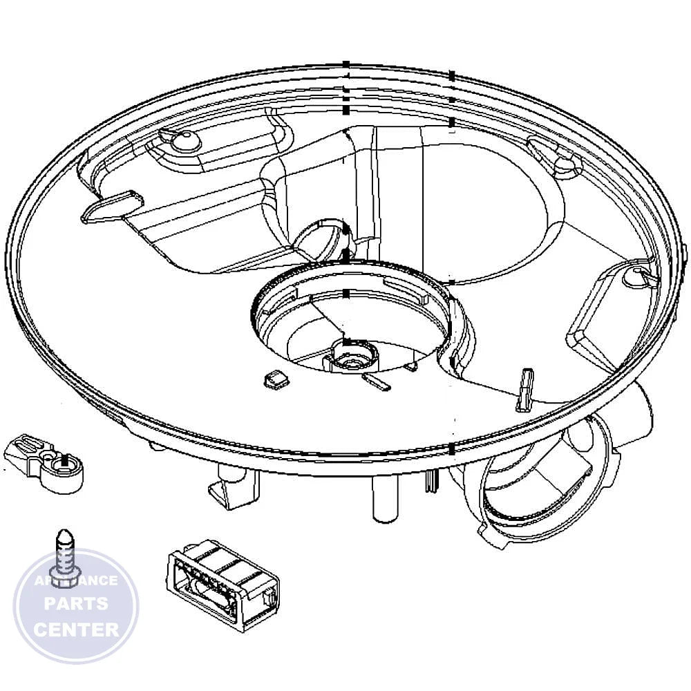 Whirlpool Dishwasher Sump W10482461 - Main view showing efficient pump for specific models