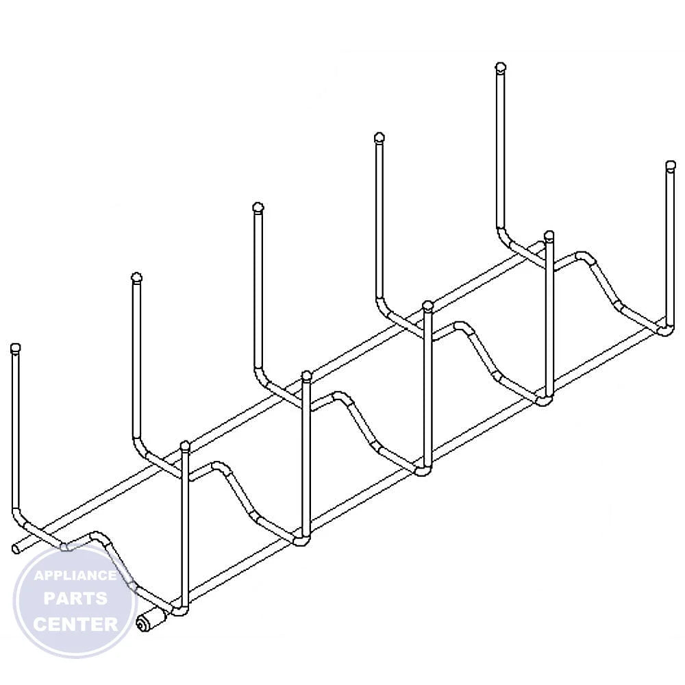 WHIRLPOOL DISHWASHER TINE ROW W10554952 - Main view showing sturdy construction for WPL3000 series