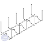 WHIRLPOOL DISHWASHER TINE ROW W10554952 - Main view showing sturdy construction for WPL3000 series