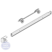 Whirlpool Dishwasher Track Assembly WPW10195238 - Main view showing smooth sliding capability for Whirlpool models