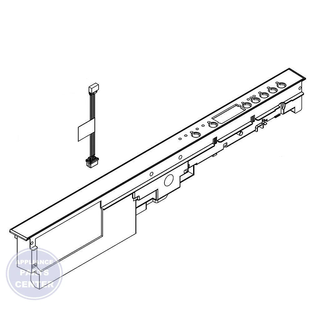 Whirlpool Dishwasher UI Housing W10873780 - Main view showing durable protection for WPL dishwasher models