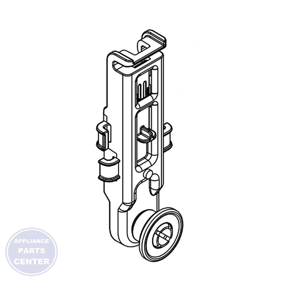 Whirlpool dishwasher wheel W10850374 - Main view showing heavy load support for specific models