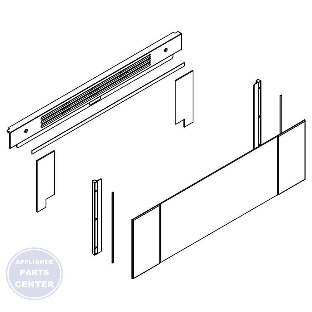 WHIRLPOOL DOOR GLASS W10677218 - Main view showing enhanced durability for specific models