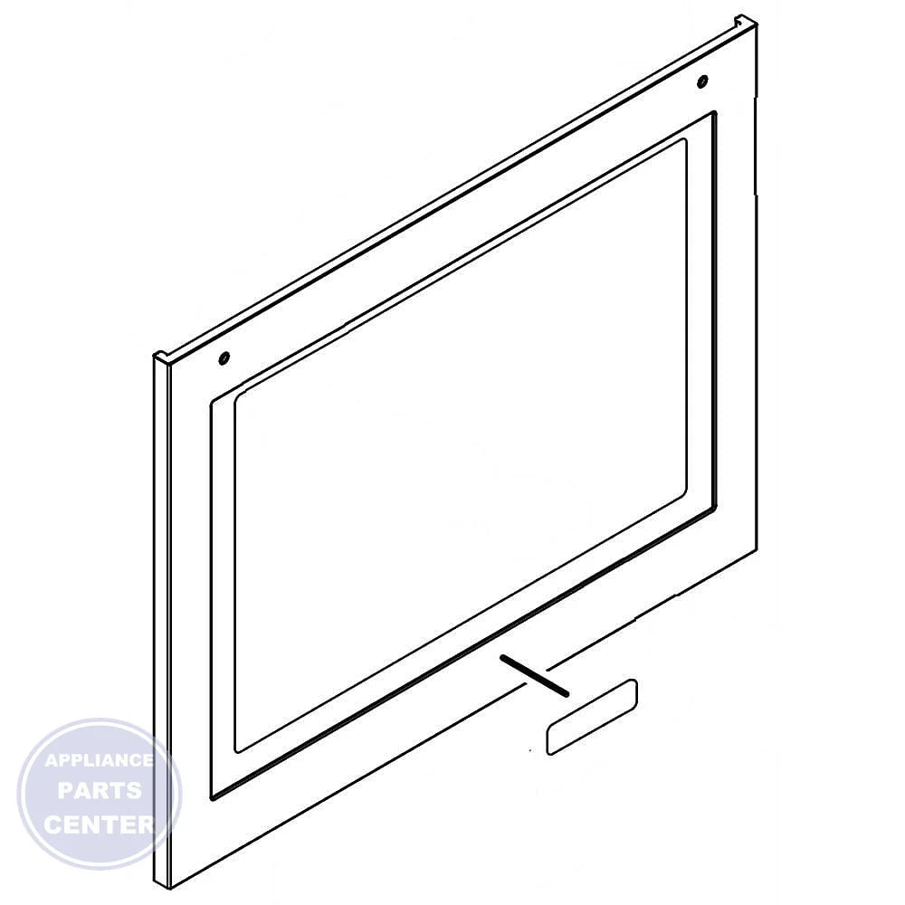 WHIRLPOOL DOOR GLASS W11106273 - Main view showing transparent design for WHIRLPOOL models