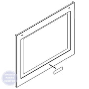 WHIRLPOOL DOOR GLASS W11106273 - Main view showing transparent design for WHIRLPOOL models