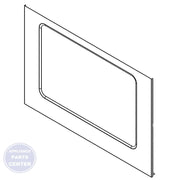 WHIRLPOOL DOOR GLASS W11214475 - Main view showing high-temperature resistance for WHIRLPOOL models