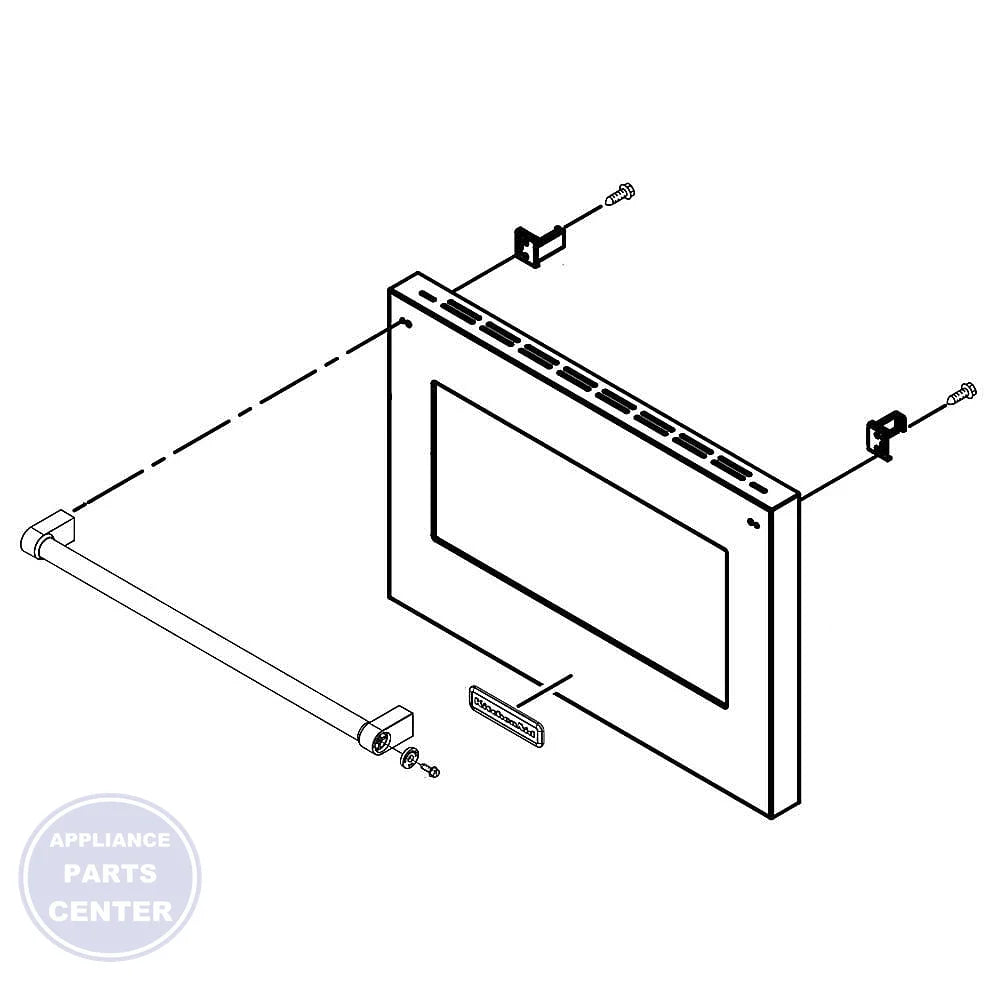 Whirlpool Door Glass W11385801 - Main view showing heat retention feature for specific models