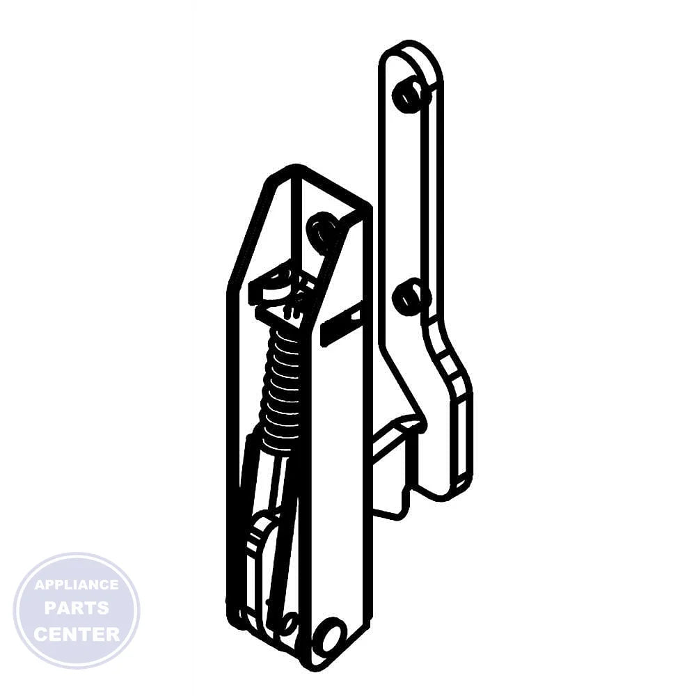 WHIRLPOOL Door Hinge Assembly W10647966 - Main view showing heavy-duty construction for specific models