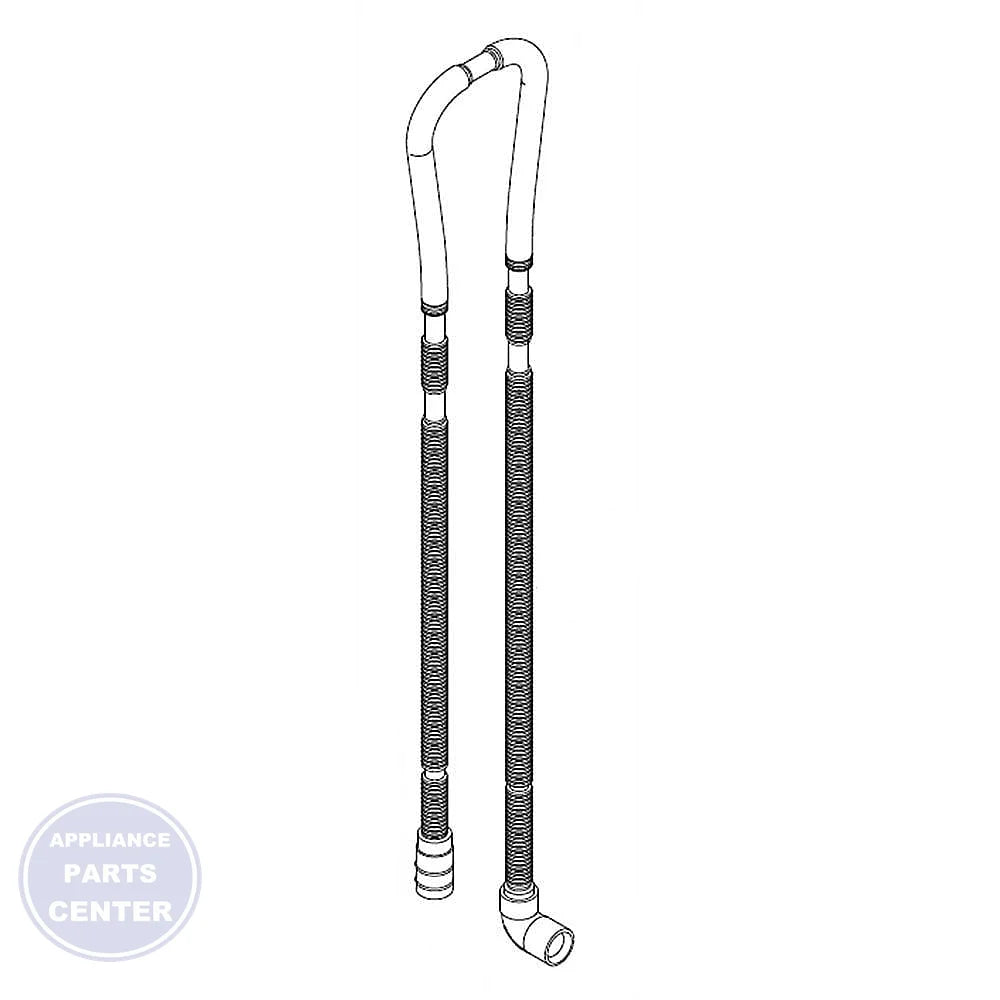 WHIRLPOOL DRAIN HOSE W11084165 - Main view showing efficient flow for Whirlpool and Maytag models