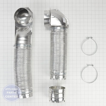 WHIRLPOOL DRYER 4" DIAMETER DURAVENT INSTALLATION KIT - Side view with 4" diameter specification