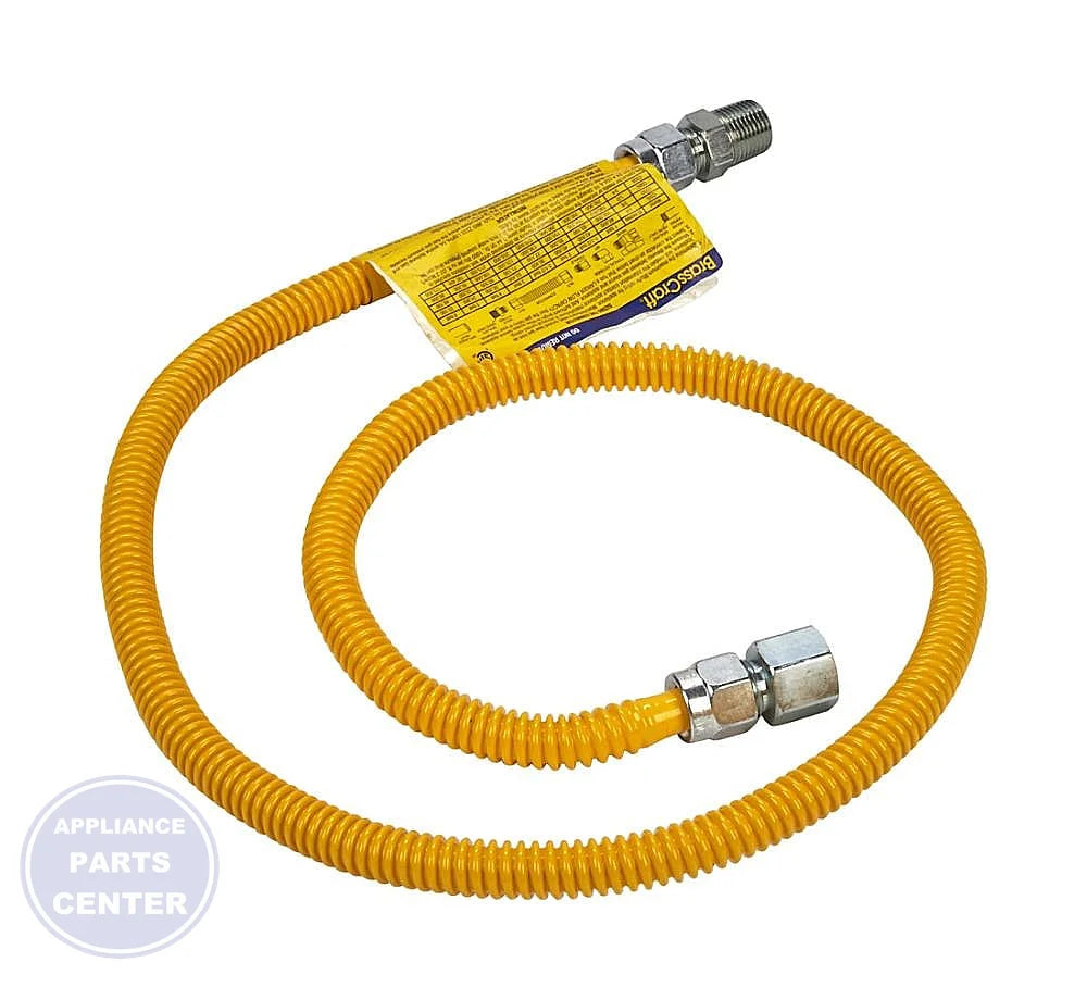 WHIRLPOOL DRYER 4 FOOT 1/2" GAS FLEX LINE - Main view showing flexibility for Whirlpool models