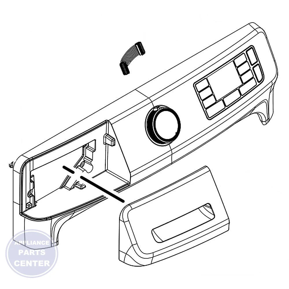 Whirlpool Electronic Control Board Assembly W11325572 - Main view showing touchpad for Whirlpool models