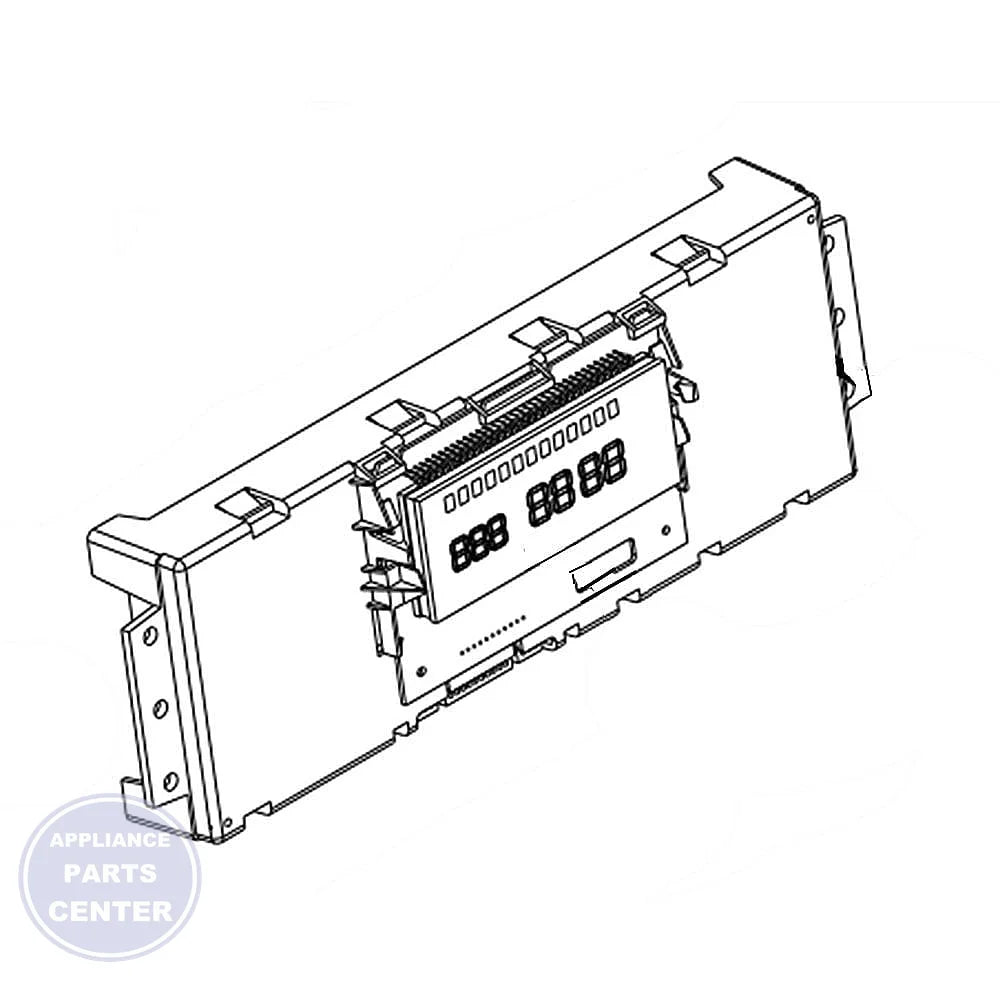 WHIRLPOOL ELECTRONIC CONTROL BOARD WPW10686474 - Main view showing digital display for various Whirlpool models