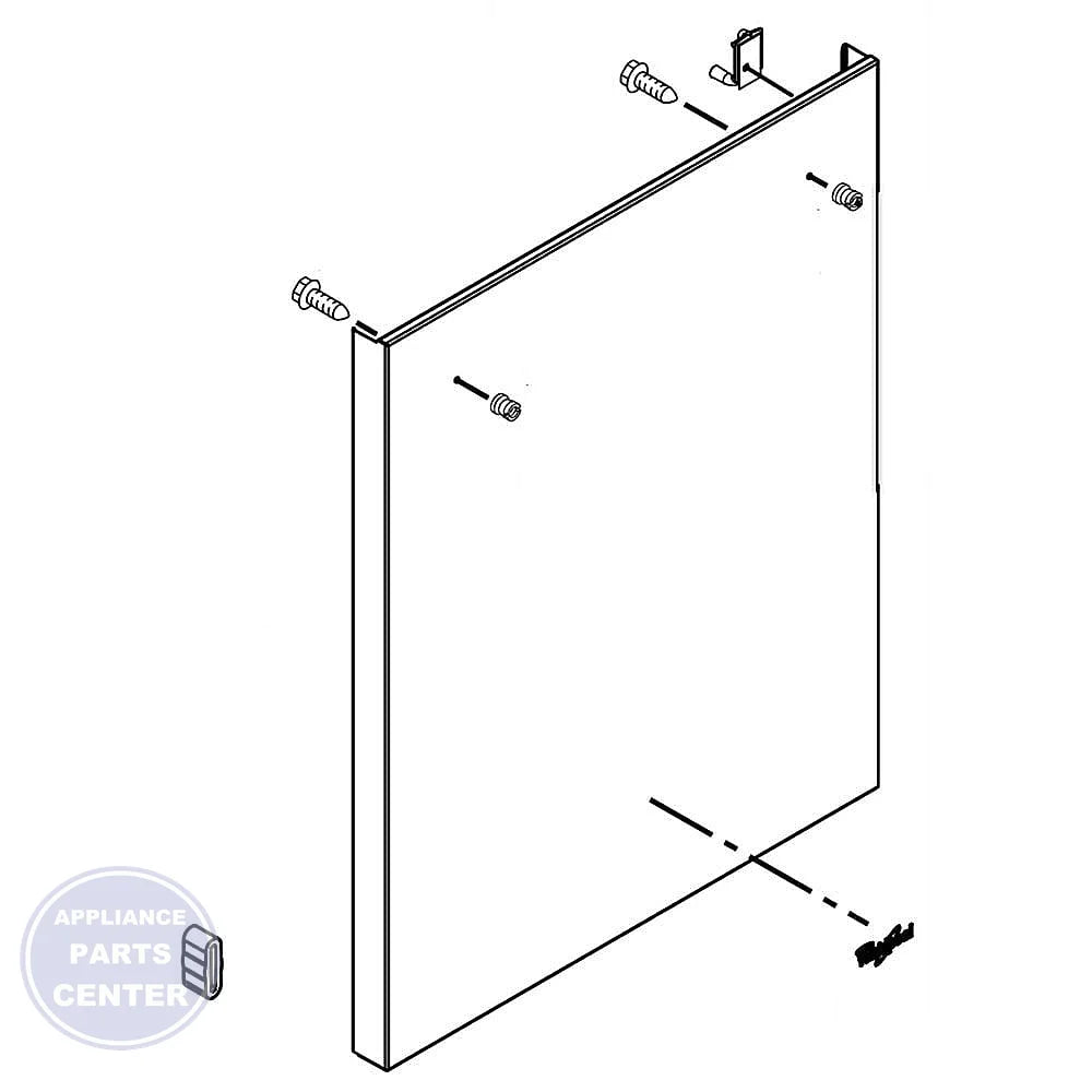 WHIRLPOOL FRONT PANEL ASSEMBLY W11174872 - Main view showing sleek design for Whirlpool models