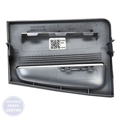 WHIRLPOOL HANDLE ASSEMBLY WPW10446405 - Side view with precise measurements