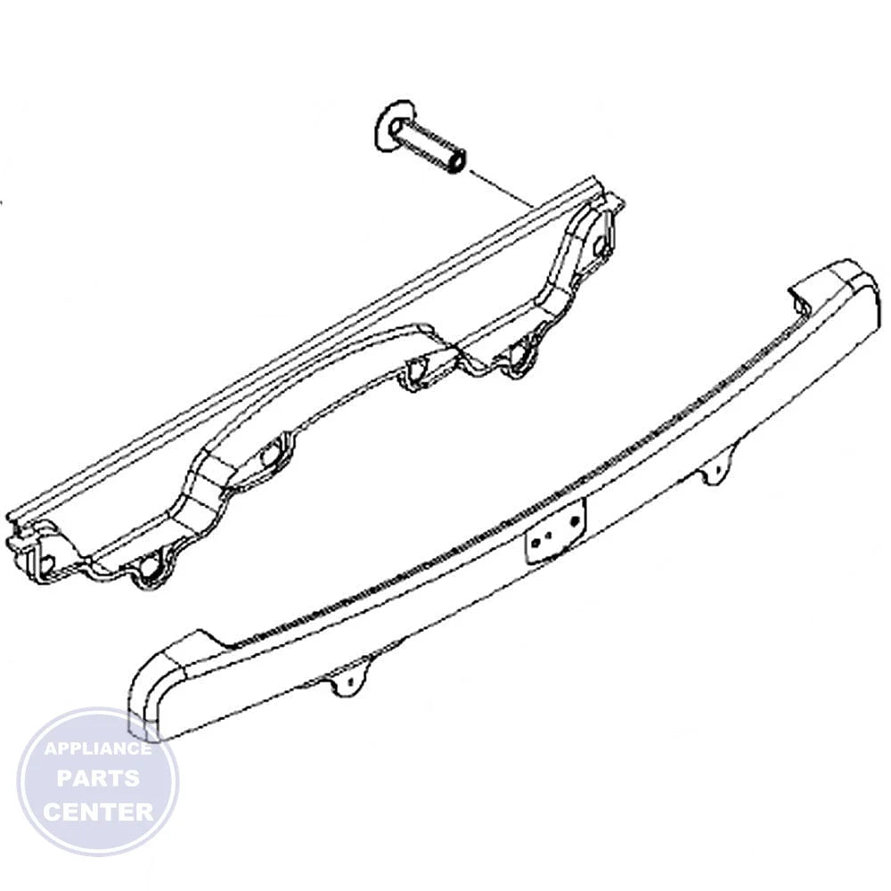 Whirlpool WHIRLPOOL HANDLE W10626040 - Main view showing durable grip for ABC123 and XYZ456 models