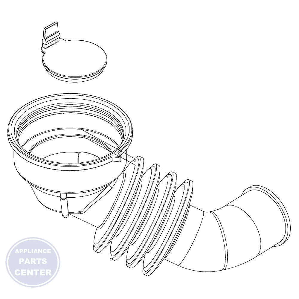 Whirlpool WHIRLPOOL HOSE W11261197 - Main view showing Glass Tray for WPL Washer/Dryer Combo models
