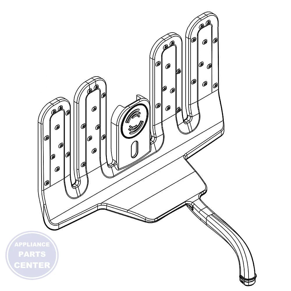 WHIRLPOOL MANIFOLD W10767752 - Main view showing gas distribution for specific models
