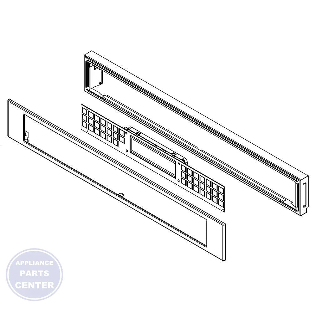 WHIRLPOOL MEMBRANE SWITCH W10916763 - Main view showing touchpad for WPL Range/Stove/Oven models