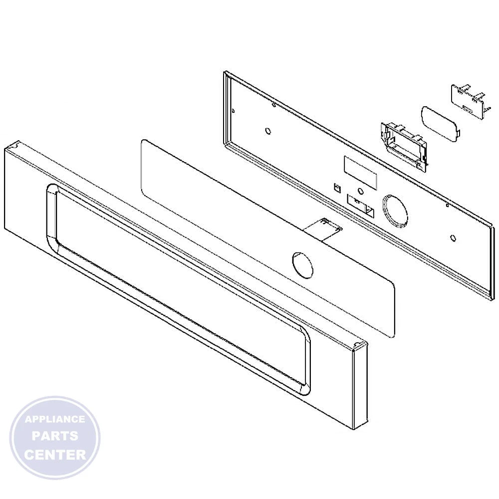 WHIRLPOOL MICROWAVE CONTROL PANEL W10696354 - Main view showing control buttons for various Whirlpool microwave models