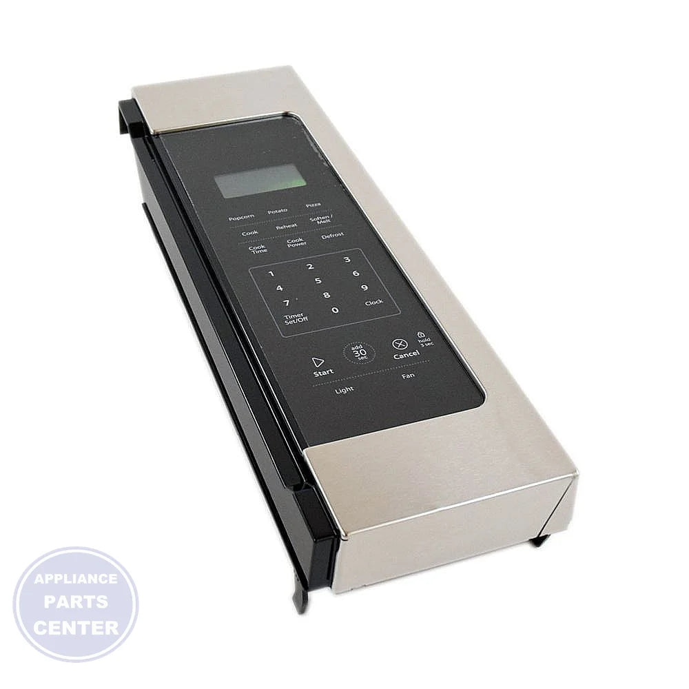WHIRLPOOL MICROWAVE CONTROL PANEL W10918928 - Main view showing sleek design for various Whirlpool models