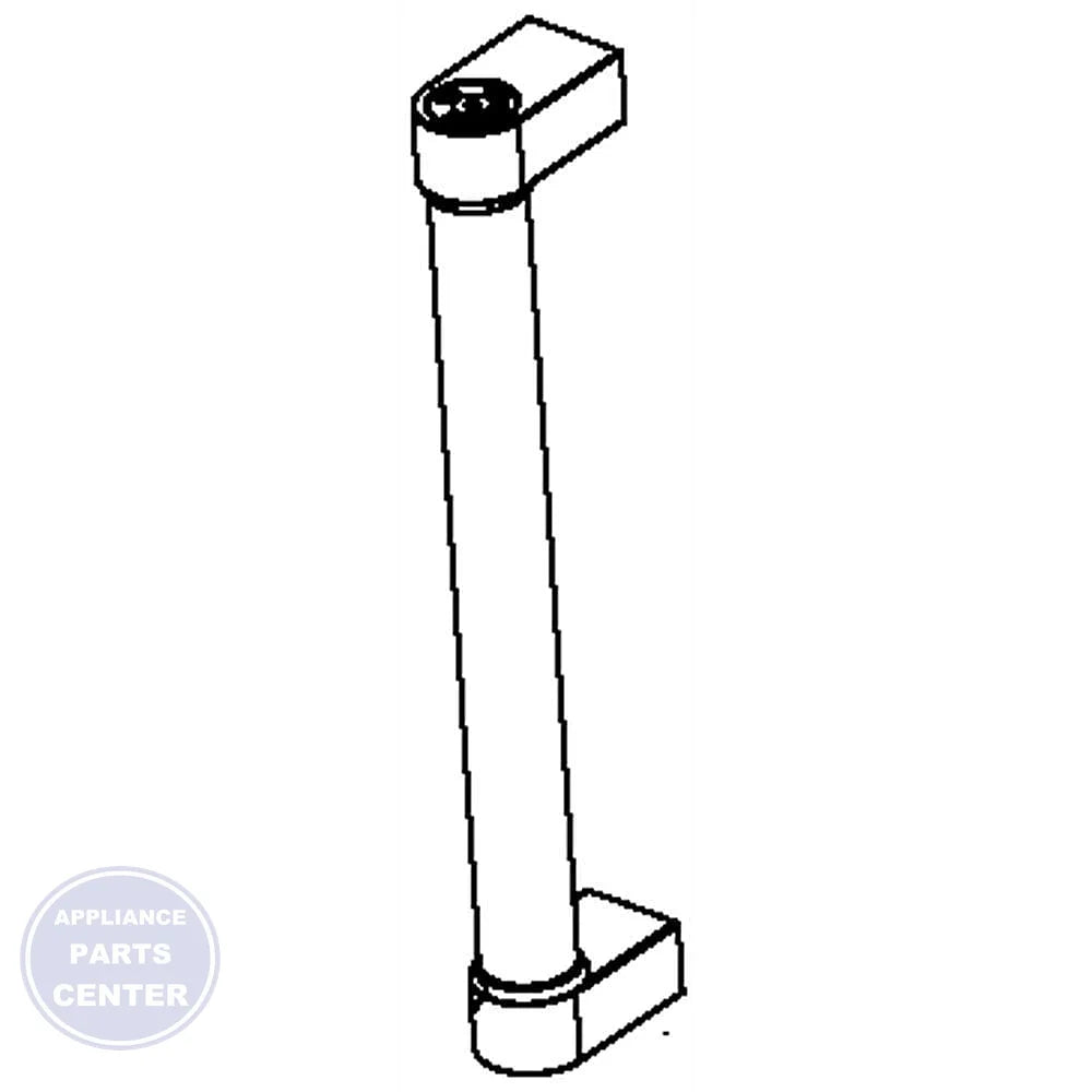 WHIRLPOOL MICROWAVE DOOR HANDLE W10604264 - Main view showing sturdy design for WHIRLPOOL microwaves