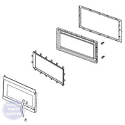 WHIRLPOOL MICROWAVE DOOR W10893437 - Main view showing sleek design for Whirlpool WPL1234