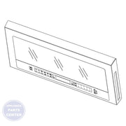 Whirlpool Microwave Door W11196118 - Main view showing safety features for specific models