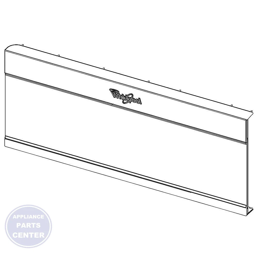 WHIRLPOOL MICROWAVE DOOR W11206158 - Main view showing secure seal for various WPL Microwave models