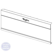 WHIRLPOOL MICROWAVE DOOR W11206887 - Main view showing secure latch for WPL Microwave models