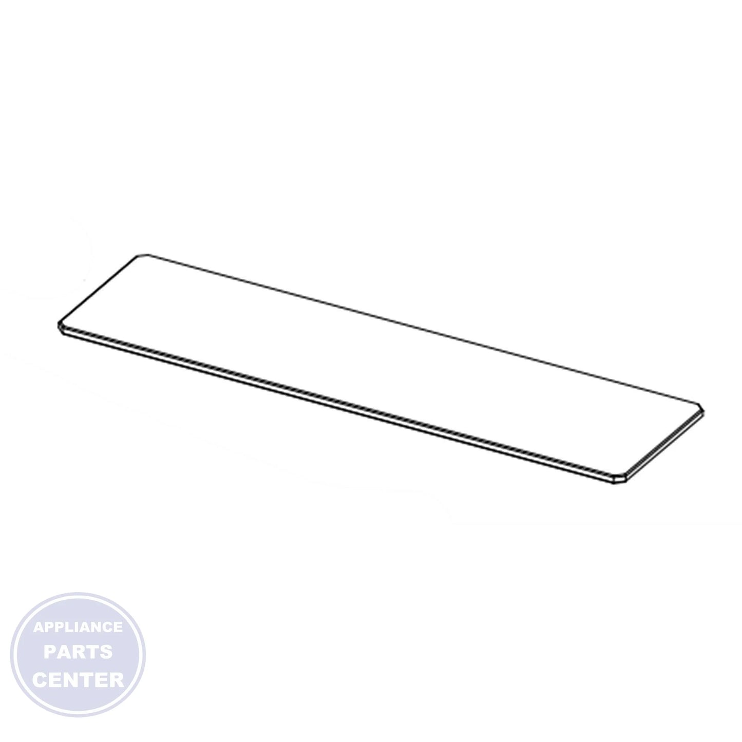 WHIRLPOOL MICROWAVE LAMP GLASS COVER WPW10210875 - Main view showing even light distribution for Whirlpool microwaves