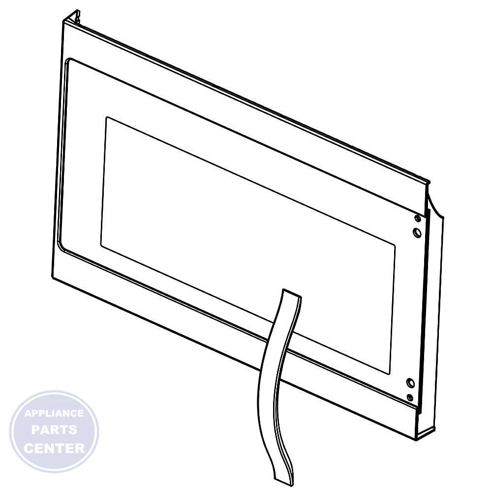 WHIRLPOOL MICROWAVE OUTER DOOR W11117581 - Main view showing durable construction for Whirlpool microwave models