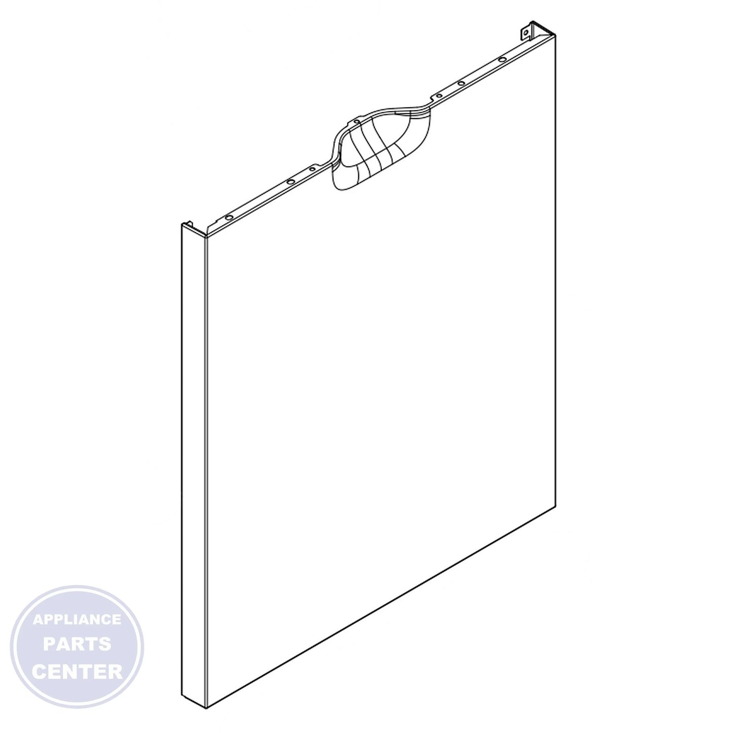 WHIRLPOOL PANEL W11647685 - Main view showing sleek design for WPL Dishwashers