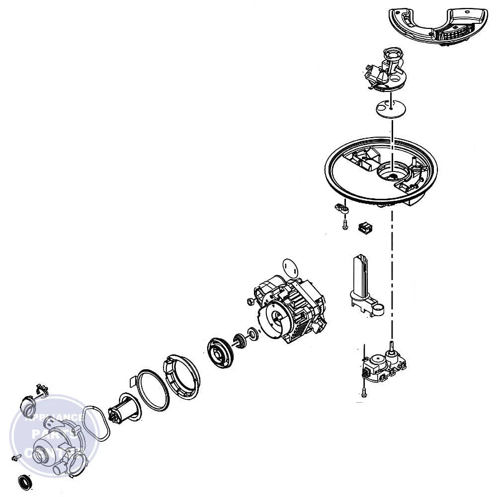 WHIRLPOOL PUMP AND MOTOR W10907618 - Main view showing efficient water circulation for Whirlpool models
