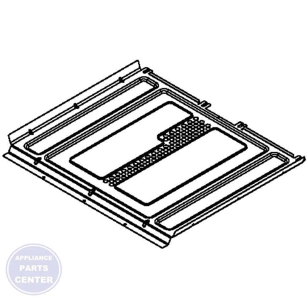 Whirlpool WHIRLPOOL RANGE BOTTOM BAFFLE W10670197 - Main view showing durable panel for Model A1234 and Model B5678