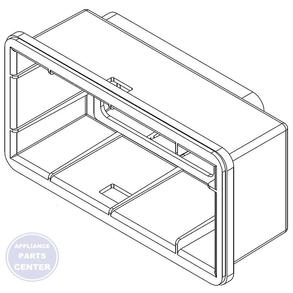 WHIRLPOOL REFRIGERATOR AIR DUCT 2208970 - Main view showing precise airflow control for Whirlpool models