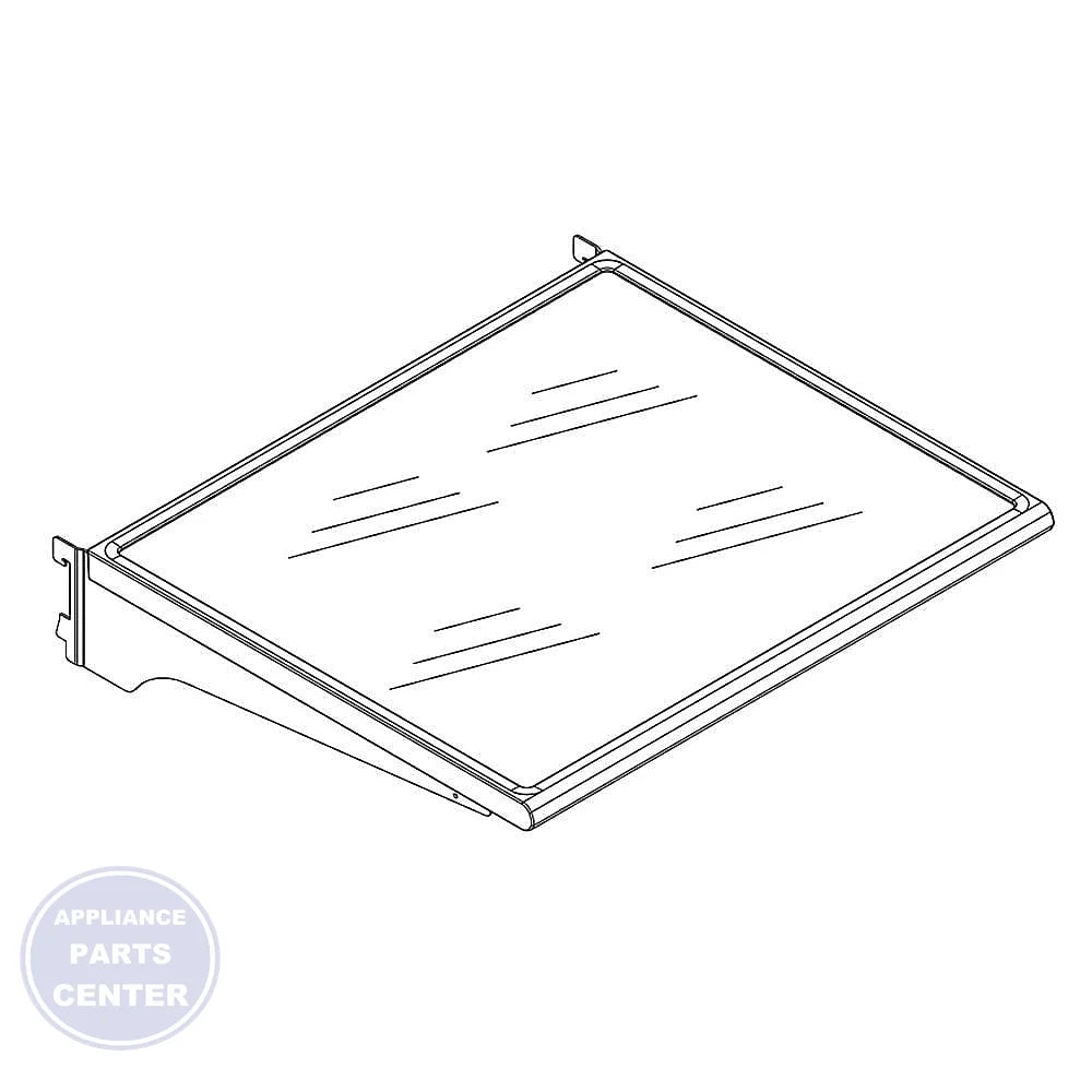 WHIRLPOOL REFRIGERATOR CANTILEVER SHELF W10818733 - Main view showing sturdy construction for WHIRLPOOL models