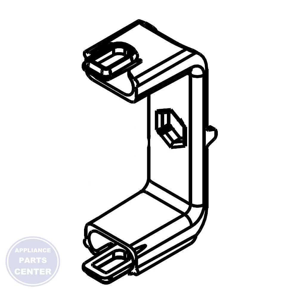 Whirlpool WHIRLPOOL REFRIGERATOR CLIP W10165970 - Main view showing secure shelf support for WRF560SMYM fridge