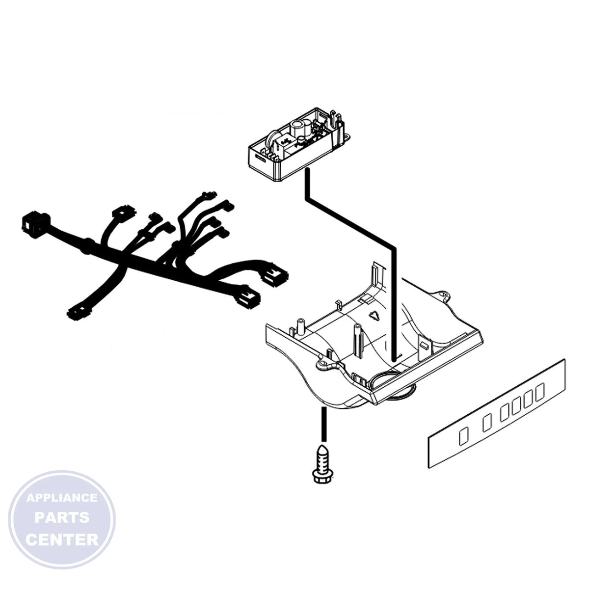 WHIRLPOOL REFRIGERATOR CONTROL BOX W11594670 - Main view showing temperature control panel for various WHIRLPOOL models