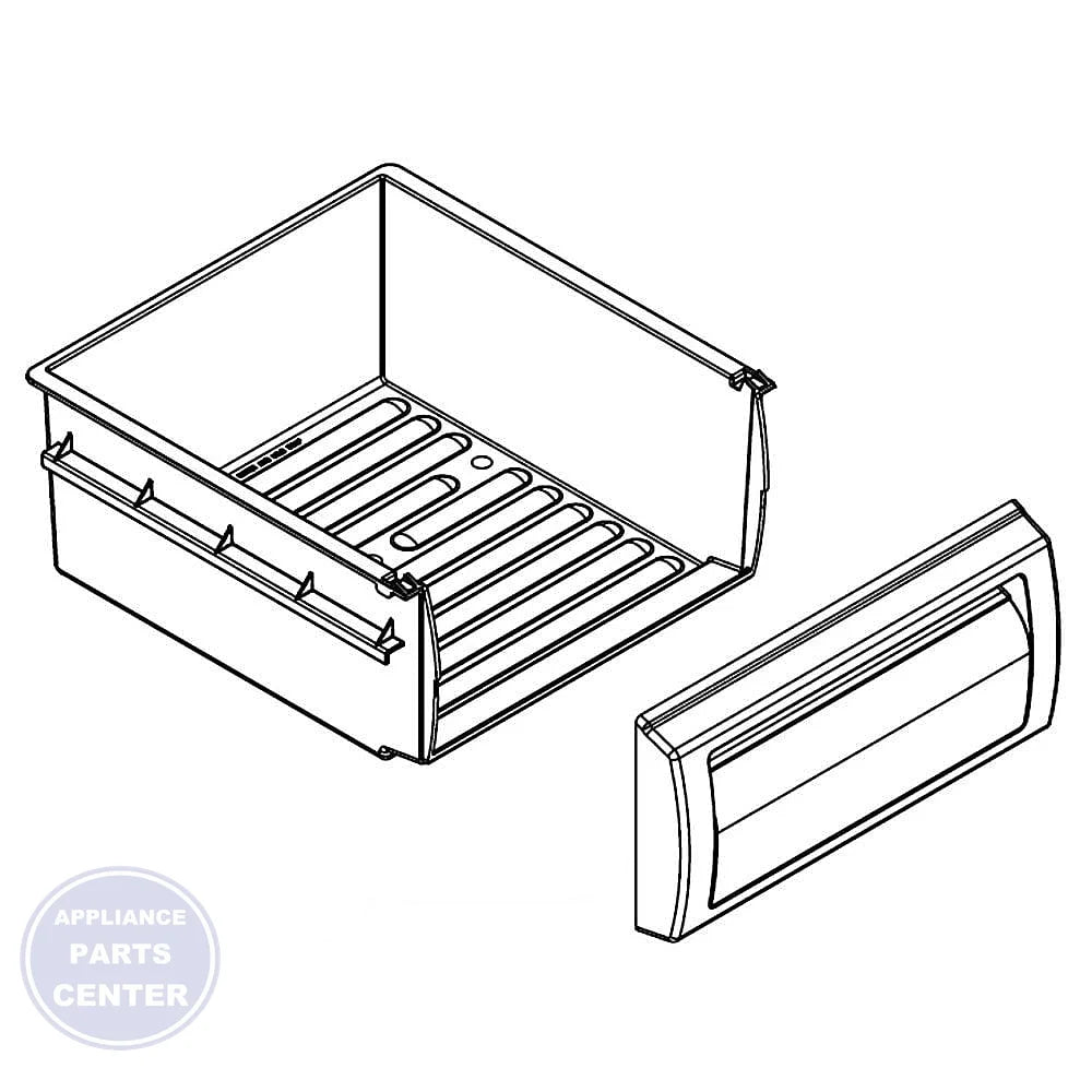 WHIRLPOOL REFRIGERATOR CRISPER PAN W10407624 - Main view showing freshness retention for Whirlpool models
