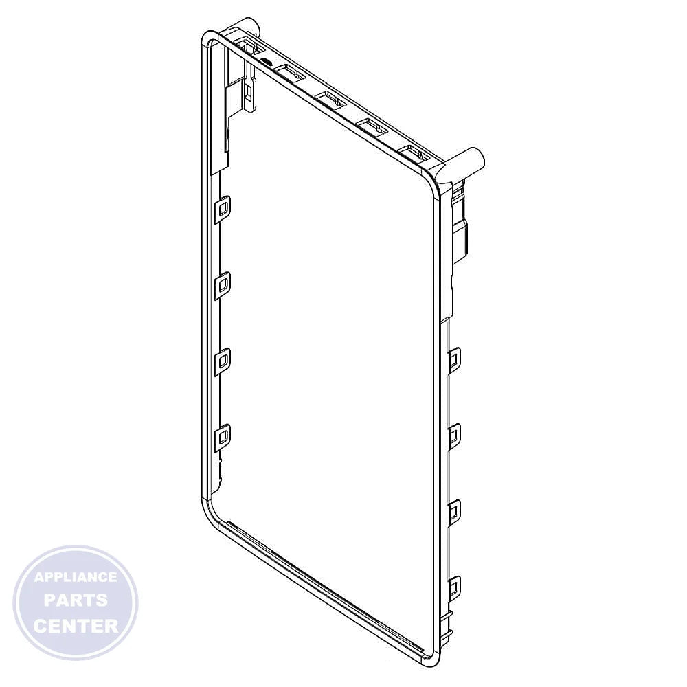WHIRLPOOL REFRIGERATOR DISPENSER TRIM W10587910 - Main view showing sleek design for WPL Refrigerator