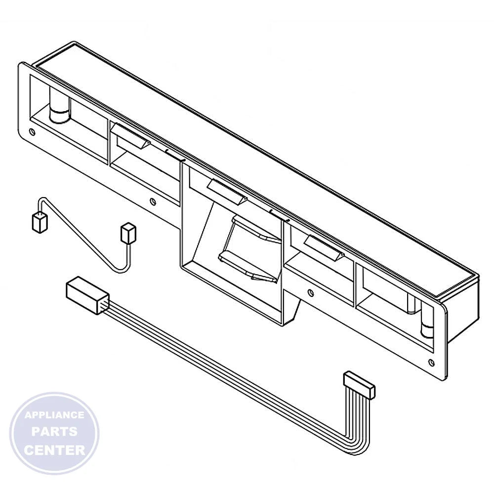 WHIRLPOOL REFRIGERATOR DISPLAY W10796879 - Main view showing LED screen for WHIRLPOOL models