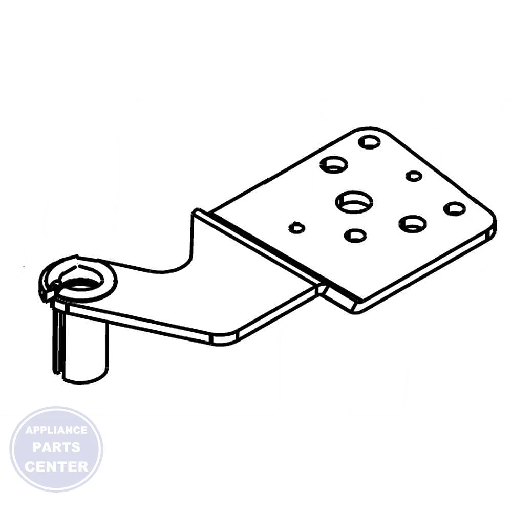 WHIRLPOOL REFRIGERATOR DOOR HINGE W11027247 - Main view showing heavy-duty construction for WHIRLPOOL WPL models