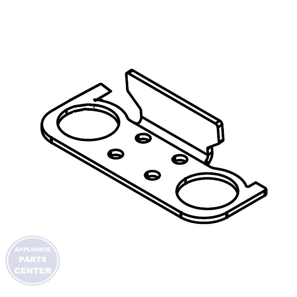 WHIRLPOOL REFRIGERATOR DOOR STOP W10708583 - Main view showing door support for specific models