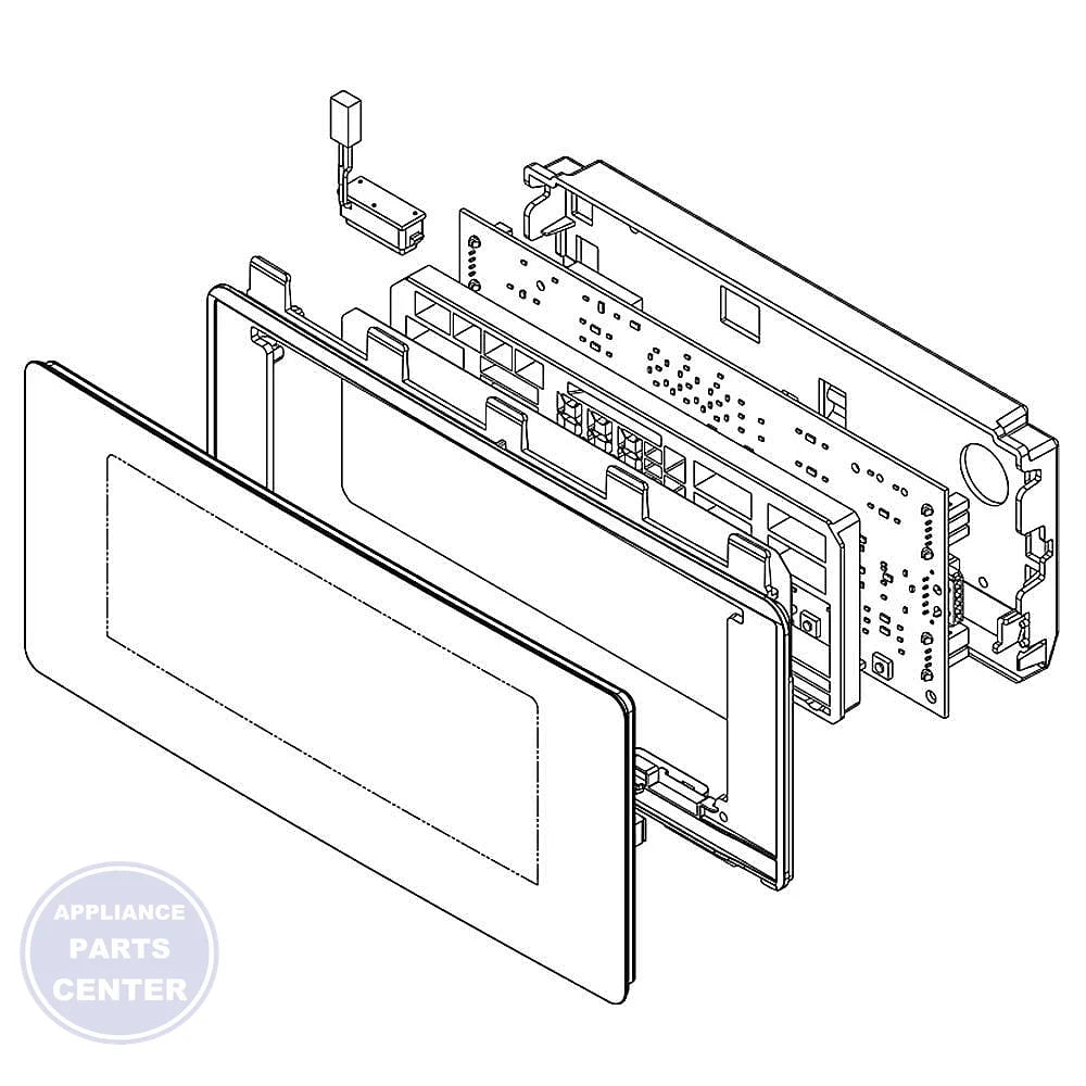 Whirlpool Refrigerator Electronic Control Board W10848301 - Main view showing circuit board for Whirlpool models